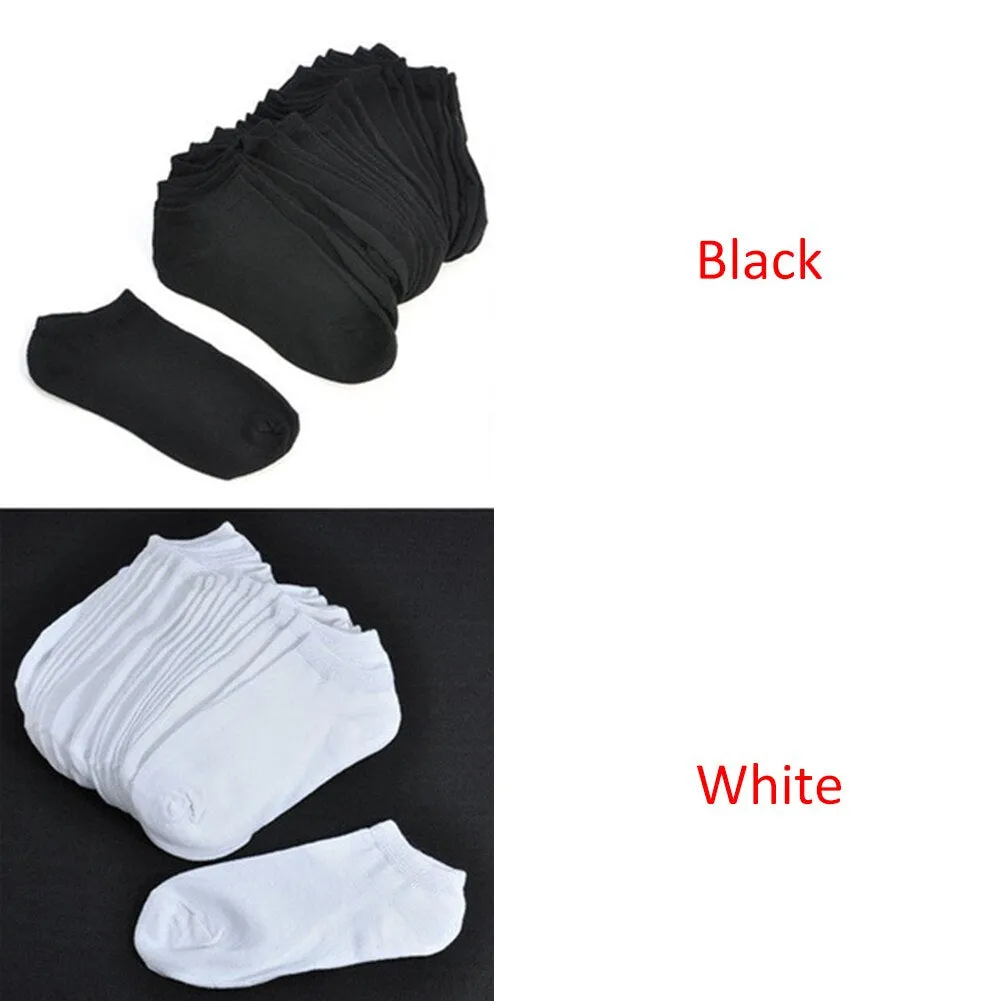 10 Pairs Women Socks Breathable Sports socks Solid Color Boat socks Comfortable Cotton Ankle Socks White Black ~